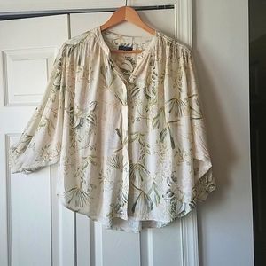 Kaari blue  peasant style blouse